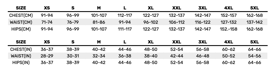 2026 Brixton Mens Tops  Size Chart